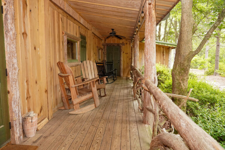 Cabin front porch