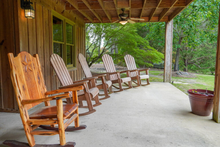 Lodge front patio