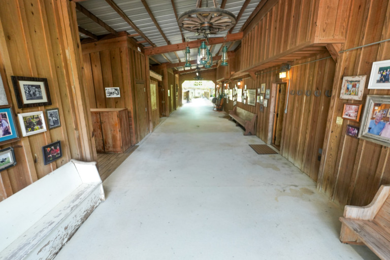 Crooked Oaks Breezeway Adjacent to the Lodge