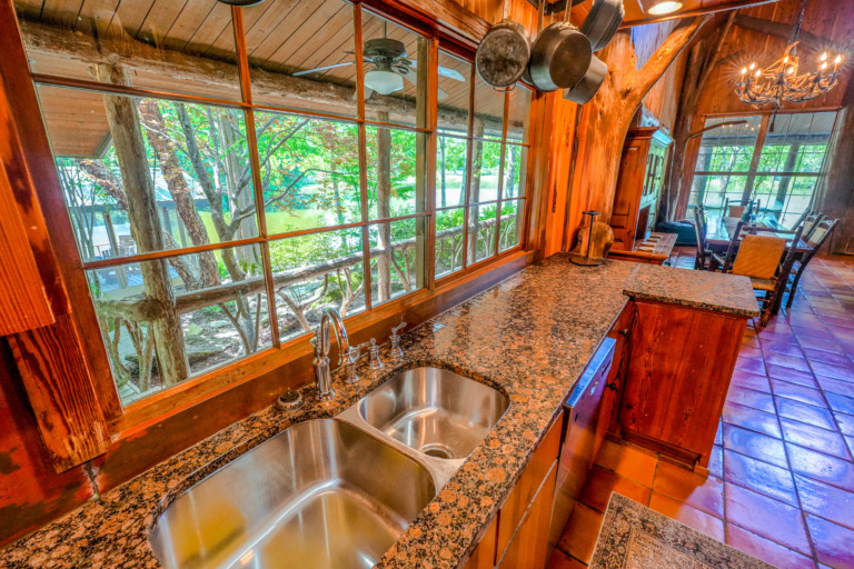 Crooked Oaks Lakehouse Kitchen View